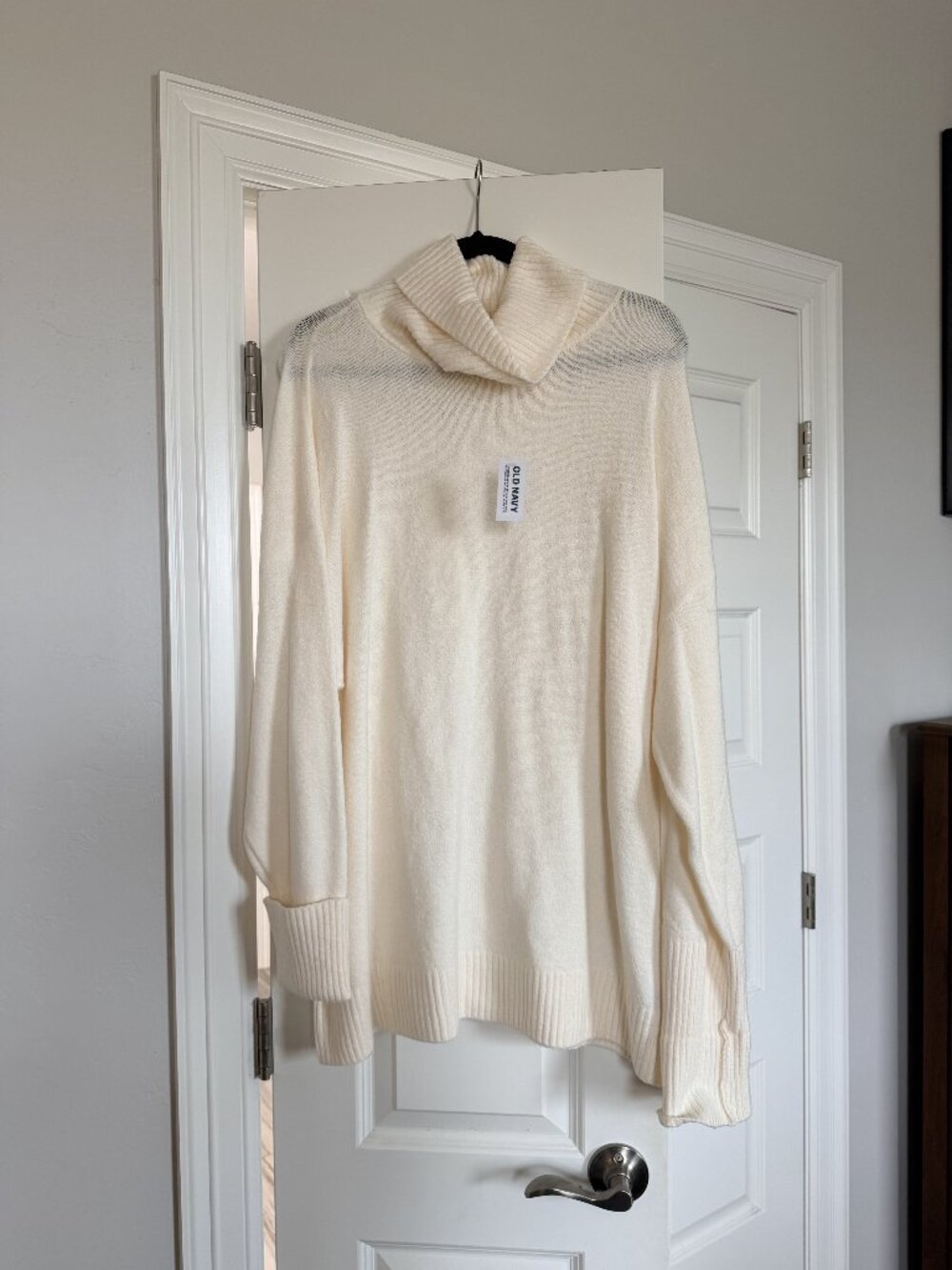 Old Navy SoSoft Oversized Turtleneck Sweater Women's 2X Ivory NWT